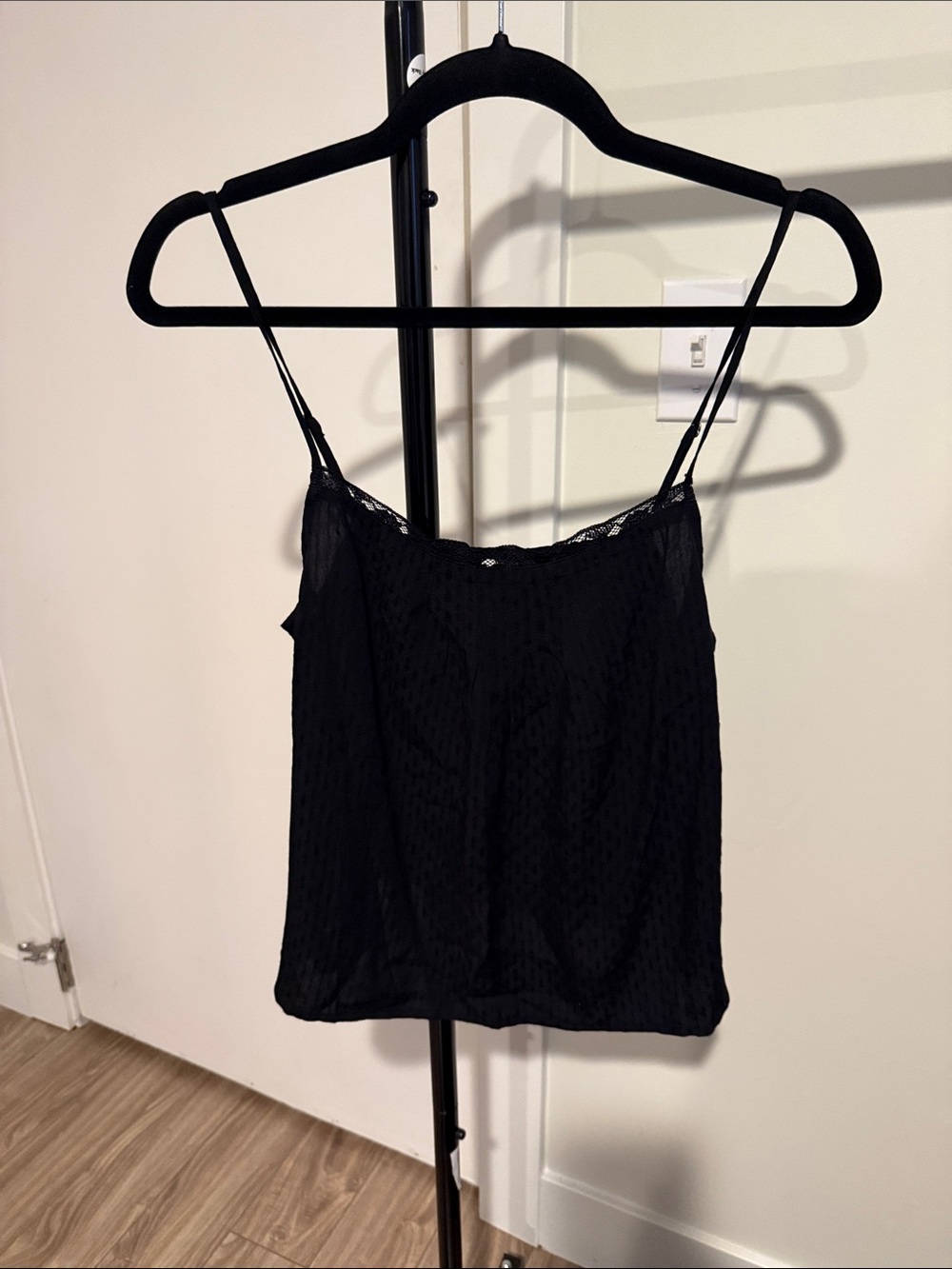 Melrose and Market Black Lace-Trim Camisole